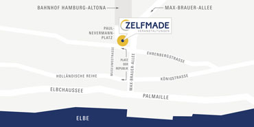 ZELFMADE Veranstaltungen | Eventagentur | Veranstaltungsagentur | Kontaktdaten | Bild: Anfahrtsplan